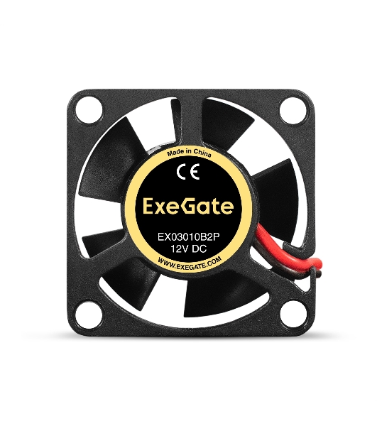 Вентилятор для корпуса ExeGate EX03010B2P черный, 30 мм, 10500 об/мин, 29.5 дБ, 2 pin
