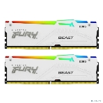 Оперативная память Kingston Fury Beast, DDR5, 32Gb (2x16Gb), 5600MHz, CL40, DIMM, с радиаторами, RGB, белый, фото7