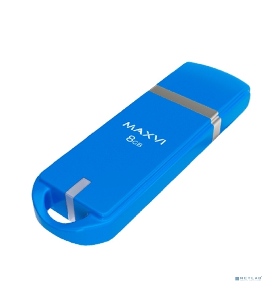 Флешка USB Maxvi P3 8Gb USB 2.0 sky blue, монолит с колпачком, ABS пластик