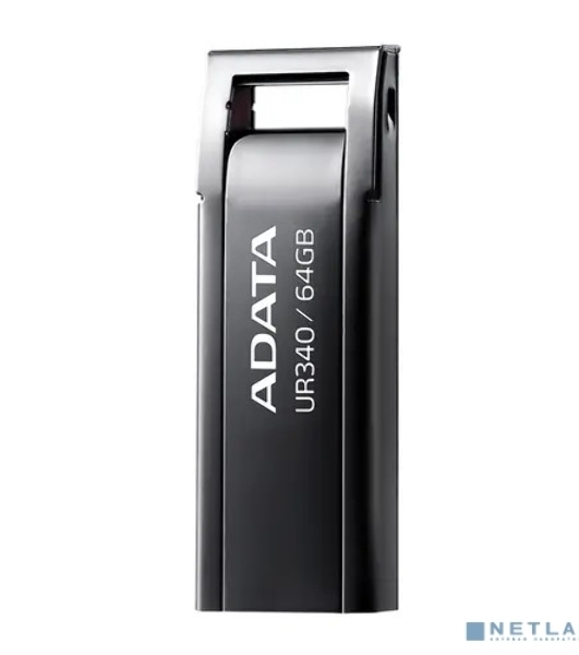 Флешка USB ADATA UR340 (AROY-UR340-64GbK), 64Gb, USB 3.2, R/W 100/30, черный