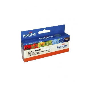Картридж струйный ProfiLine PL-CLI-451Y для Canon PIXMA iP7240/MG5440/MG5540/MG6340/MG6440/MG7140/MX924 Yellow водн