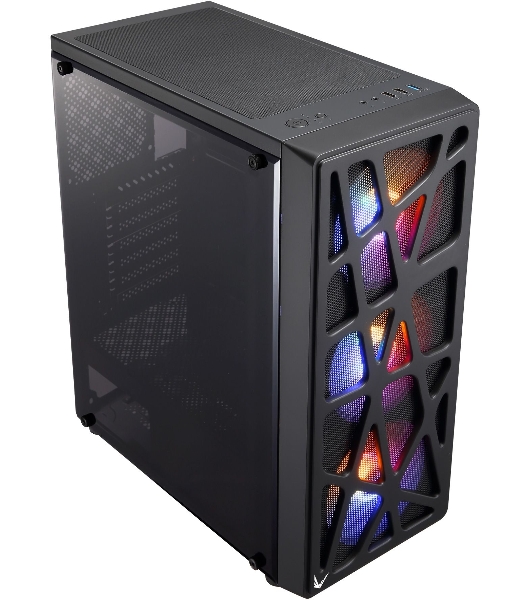 Компьютерный корпус Aerocool/Formula MANA черный без БП ATX 6x120мм 2xUSB 2.0 1xUSB 3.0 audio bott PSU