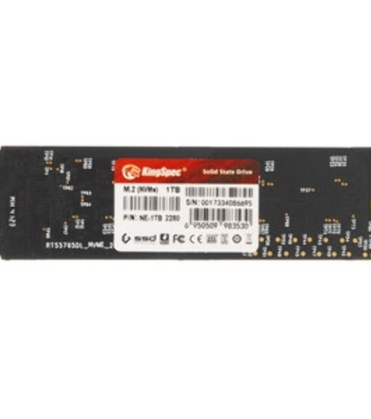Накопитель SSD KingSpec NE-1Tb, 1Tb, PCIe 3.0 x4, M.2 2280, NVMe, R/W 2400/1900