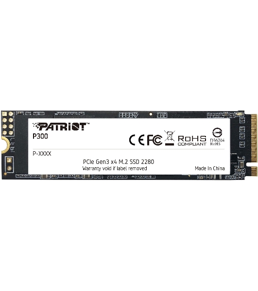 Накопитель SSD Patriot P300, 128Gb, PCIe 3.0 x4, M.2 2280, NVMe, R/W 1600/600
