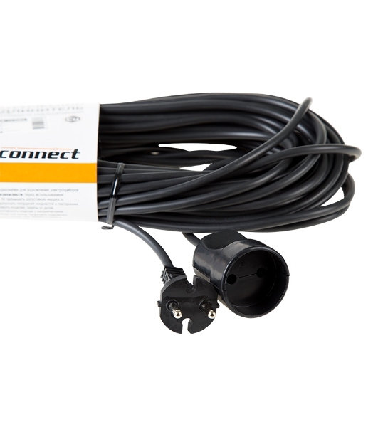 Удлинитель-шнур PROconnect ПВС 2х0.75, 10 м, б/з, 6 А, 1300 Вт, IP20, черный