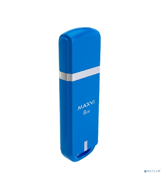 Флешка USB Maxvi P3 8Gb USB 2.0 sky blue, монолит с колпачком, ABS пластик