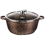 Кастрюля Lara LR02-207 Rio 30 см, 7.3 л, мрамор, капсулированное индукционное дно, крышка, фото5