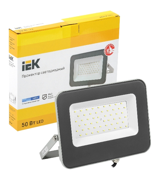 Прожектор СДО 07-50 LED 50Вт IP65 6500К сер. IEK LPDO701-50-K03