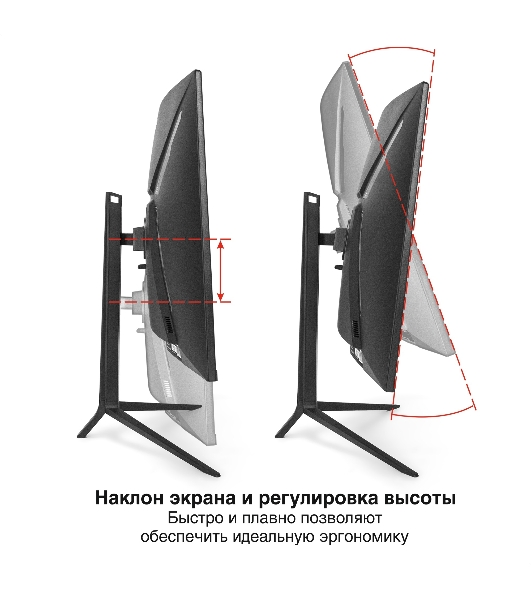 Монитор 31.5' ExeGate Combat EC3207TA VA 2560x1440, 240 Гц, 1 мс, 16:9, 300 кд/м², 1xHDMI, 2xDP, 2xUSB, 3.5 мм, изогнутый R1500, черный