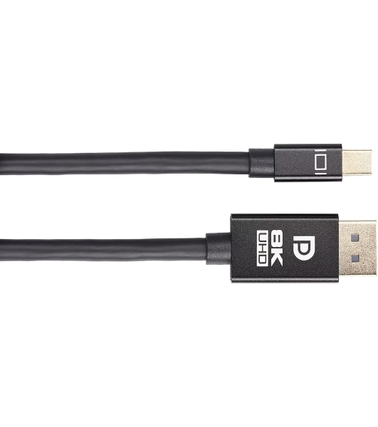 Кабель 1.4V Mini DisplayPort M <--> DisplayPort M 1,8м 4K@120HZ 8K@60HZ Telecom (TA683M-1.8M)