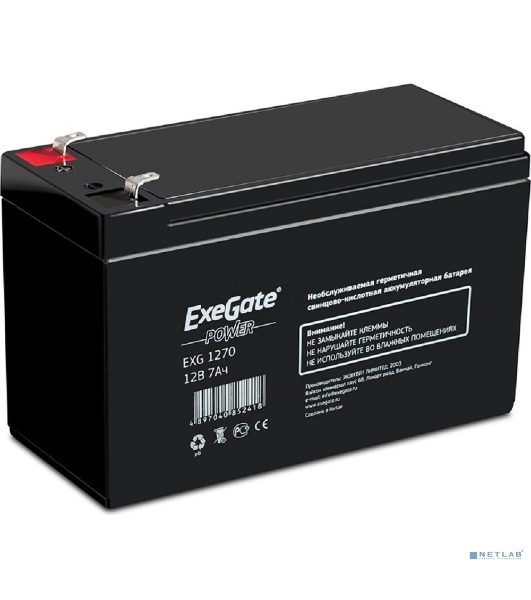Батарея для ИБП ExeGate EP129858RUS DTM 1207/EXG1270 (12V 7Ah) клеммы F2