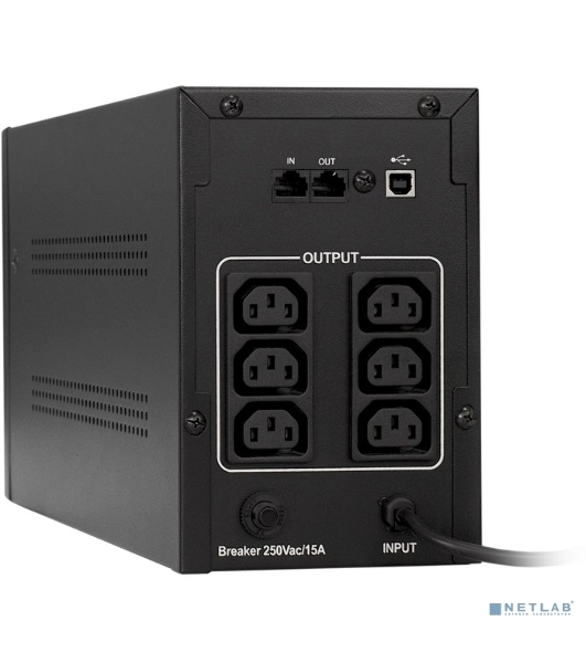Источник бесперебойного питания ExeGate EP285480RUS SpecialPro UNB-1000.LED.AVR.C13.RJ.USB 1000VA/650W, LED, AVR, 6*IEC-C13, RJ45/11, USB, черный