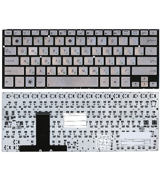 Клавиатура для ноутбука Asus UX31E серебристая