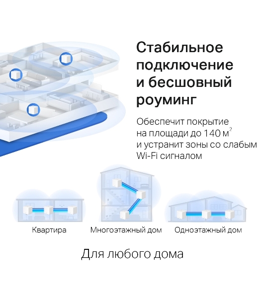 Бесшовный Mesh роутер Mercusys Halo H30G(3-pack) AC1300 10/100/1000BASE-TX