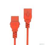 Кабель питания Filum FL-PC-C19F/C20F-C-0.5-OR 3x1.5 С19 - C20 с фиксацией, 220/250В, 16А, оранжевый, 0.5м (1111327), фото 1