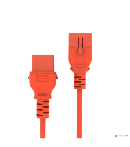 Кабель питания Filum FL-PC-C19F/C20F-C-0.5-OR 3x1.5 С19 - C20 с фиксацией, 220/250В, 16А, оранжевый, 0.5м (1111327)