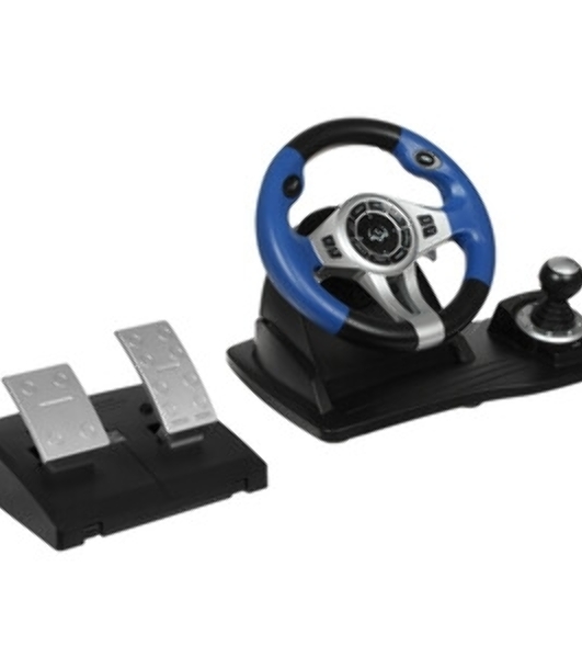 Руль черный SVEN GC-W600 (виброотдача, педали, джойстик, 12 кн., USB)