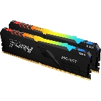 Оперативная память Kingston Fury Beast, DDR4, 32GB (2x16GB), 3200MHz, CL16, DIMM, с радиатором, RGB, черный, фото4