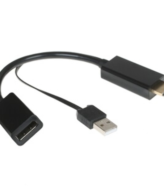 Конвертер HDMI->DisplayPort, Cablexpert DSC-HDMI-DP, HD19M+USBxHD20F, черный
