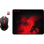 Мышь беспроводная + коврик Defender Redragon M601WL-BA черный, 2400 dpi, радиоканал, USB, кнопки - 6, фото2