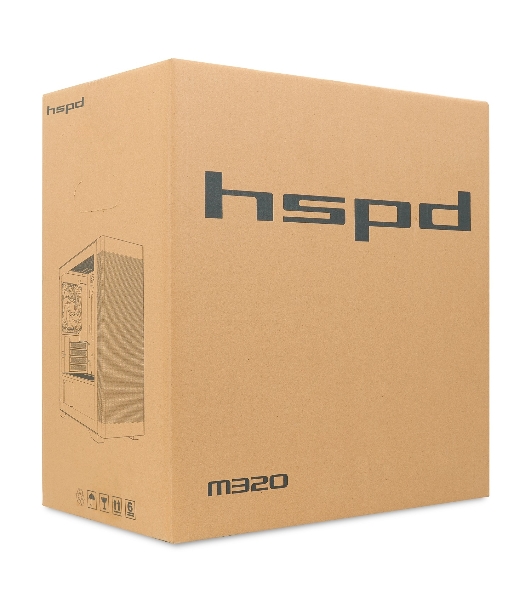 Компьютерный корпус без блока питания HSPD M320, Mesh Mini-tower, черный, slide TG, 0.45 SPCC, 2x140мм ARGb+1x120мм ARGb mATX, mITX 160/340/184мм 2x2.5', 2x3.5', 4xPCI 2xUSB-A 3.0, 1xUSB-A 1.0 390x200x385мм