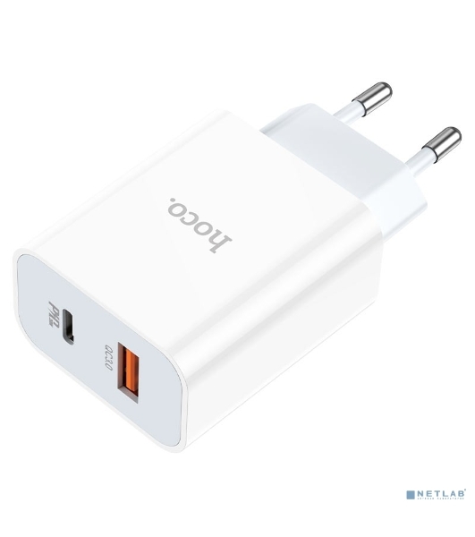 Сетевое зарядное устройство HOCO HC-66076 C97A/PD + QC 3.0/2 USB: Type-A + Type-C/Выход: 5V_9V_12V, 20W/белый