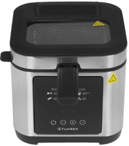 Фритюрница Tuarex AG-3501 чёрный/стальной, 2000 Вт, 2.5 л, 0.6 кг, съёмная чаша, антипригарное покрытие, таймер
