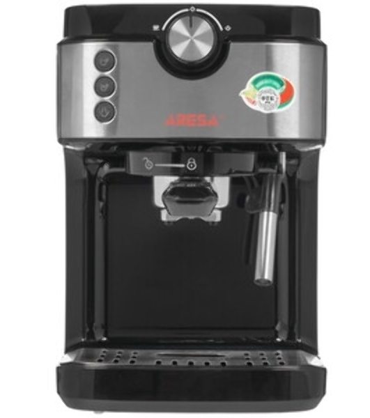 Кофеварка рожковая ARESA AR-1612 черный, исп. кофе - молотый, 1,5 л, 1100 Вт, 15 бар
