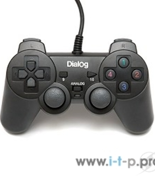 Геймпад Dialog Action GP-A11, черный, вибрация, 12 кнопок, USB