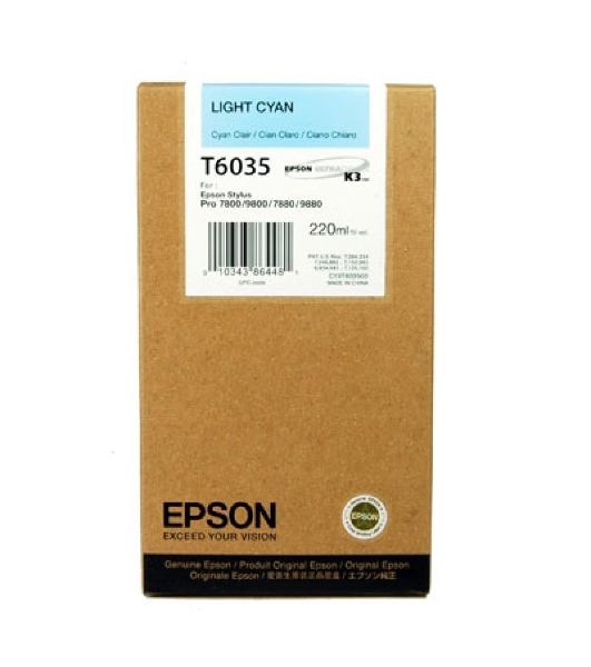 Картридж струйный Epson C13T603500 светло-голубой для Epson St Pro 7800/9800/7880/9880 (220мл)