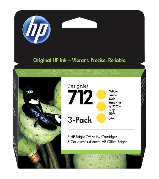 Картридж струйный HP 712 3ED79A желтый x3упак. (29мл) для HP DJ Т230/630
