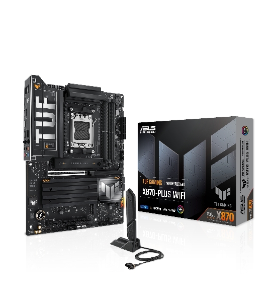Материнская плата ASUS TUF GAMING X870-PLUS WIFI, AM5, AMD X870, 4xDDR5, 2xSATA, 4xM.2, 1xPCIe 5.0 x16, 1xPCIe 4.0 x4, 1xHDMI, 1xUSB-C 3.2 Gen 2, 1xUSB-C 3.2 Gen 2x2, 2xUSB-C 4.0, 1x 2.5Gb LAN, 1xUSB-A 2.0, 3xUSB-A 3.2 Gen 2, 4xUSB-A 3.2 Gen 1, 5x3.5 мм, Wi-Fi 7, ATX