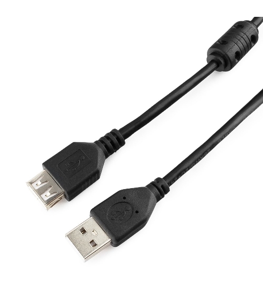 Кабель Gembird PRO USB 2.0 3.0м AM/AF позол.конт., фер.кол., пакет