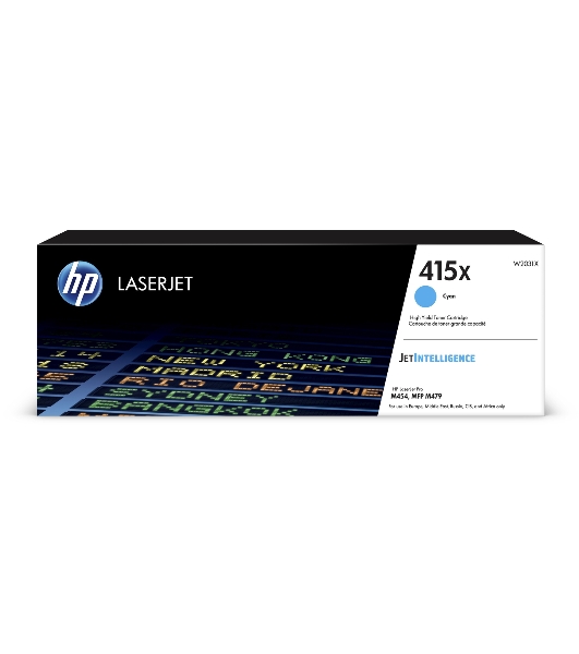 Картридж лазерный HP 415X W2031X голубой для HP HP LJ M454/MFP M479 (6000 стр.)