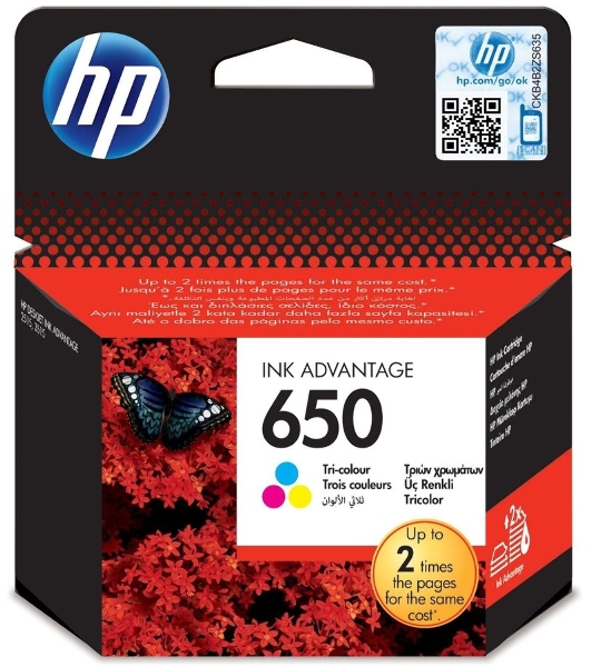 Картридж струйный HP 650 CZ102AE многоцветный для HP DJ IA 2515/2516 (200 стр.)