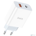 Сетевое зарядное устройство HOCO HC-66076 C97A/PD + QC 3.0/2 USB: Type-A + Type-C/Выход: 5V_9V_12V, 20W/белый, фото 1