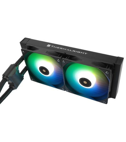 Водяное охлаждение для процессора Thermalright Frozen Notte 240 черный ARGB V2 (240мм, Black, ARGB/ Fans: 2x120мм, 72.37CFM, 27.7dBA, 2000RPM/ Pump height 54мм, 28dBA, 5300RPM, Rad thickness 27мм/ S: 1200, 1700, 1851, 2011, 2066, 115X, AM2, AM2+, AM3, AM3+, AM4, AM5, FM1, FM2, FM2+)