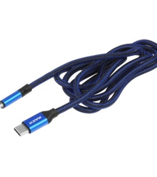 Кабель Maxvi MC-A20 black Type-C - Type-C, 2A ток макс. нагрузки 2А, макс. напряжение 5V, длина кабеля 1м, материал PVC, черный