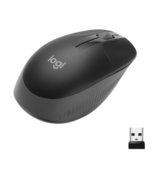 Мышь беспроводная Logitech M190 черный, 1000 dpi, радиоканал, USB, кнопки - 3