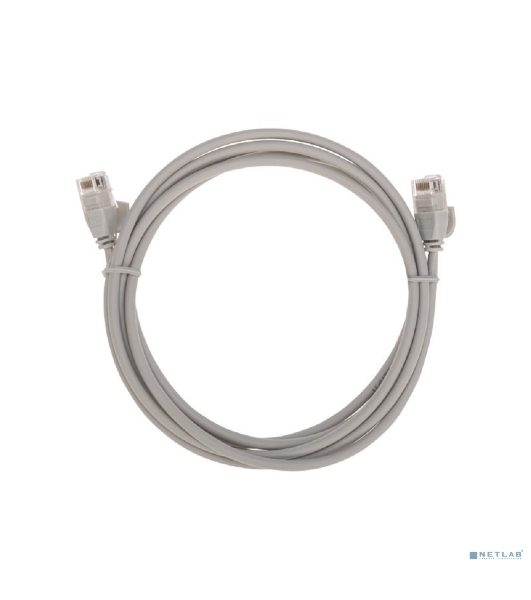 Патч-корд U/UTP Rexant cat.6a (10G), RJ45-RJ45, неэкранированный, 28AWG, LSZH, серый, 2 м