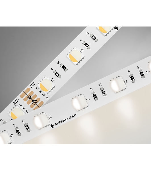 Светодиодная лента Ambrella light GS4402 5050 60Led /10W m/ 24V IP20 RGBW+4500K/ 5000*10*1.87mm (5 конт.)