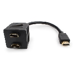 Разветвитель HDMI Cablexpert DSP-2PH4-002, HD19F/2x19F, 1 компьютер => 2 монитора, пасcивный, Full-HD, 3D, 1.4v, фото 1