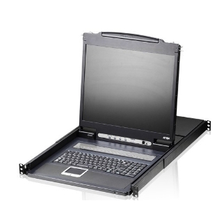8-портовый KVM-переключатель с ЖК-дисплеем 19'' Slideaway SINGLE RAIL 8P PS/2-USB LCDKVM 19INCH