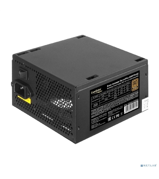 Блок питания серверный 500W ExeGate ServerPRO 80 PLUS Bronze, 500PPH-SE (ATX, for 3U+ cases, APFC, КПД 89% (80 PLUS Bronze), 12cm fan, 24p, (4+4)p, PCIe, 5SATA, 3IDE, black)