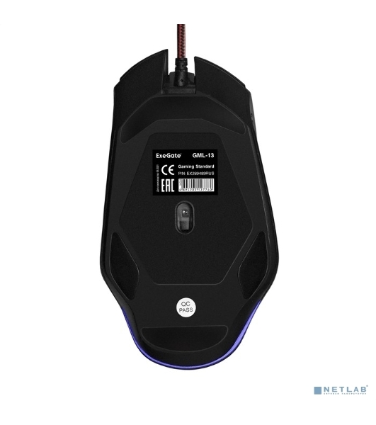 Мышь проводная ExeGate Gaming Standard Laser GML-13 черный, 4000 dpi, USB, кнопки - 8
