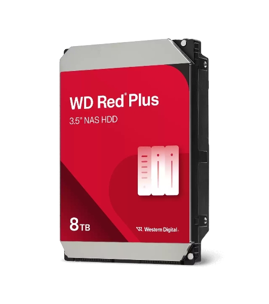 Жесткий диск HDD WD 8Tb, 5640RPM, SATA 3.5' Red Plus NAS 256MB buffer, CMR