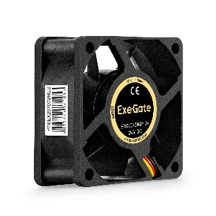 Вентилятор для корпуса ExeGate EX06025B3P-24 черный, 60 мм, 5100 об/мин, 34 дБ, 3 pin