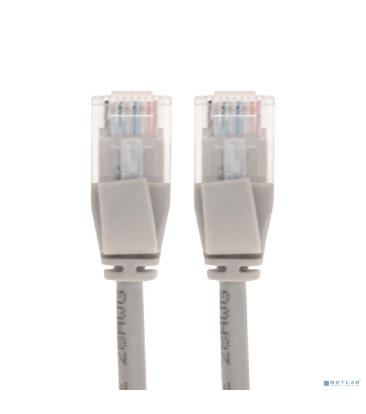 Патч-корд U/UTP Rexant cat.6a (10G), RJ45-RJ45, неэкранированный, 28AWG, LSZH, серый, 2 м