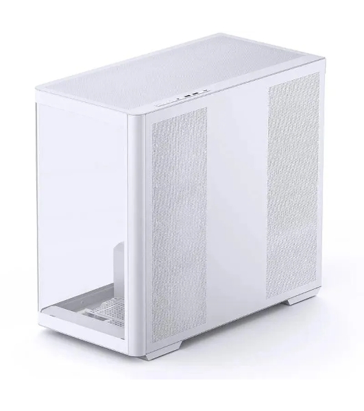 Корпус без блока питания JONSBO D300, Mini-Tower, TG, no fan, 2xUSB-A 3.2 + 1xUSB-C 3.2, mATX, mITX White