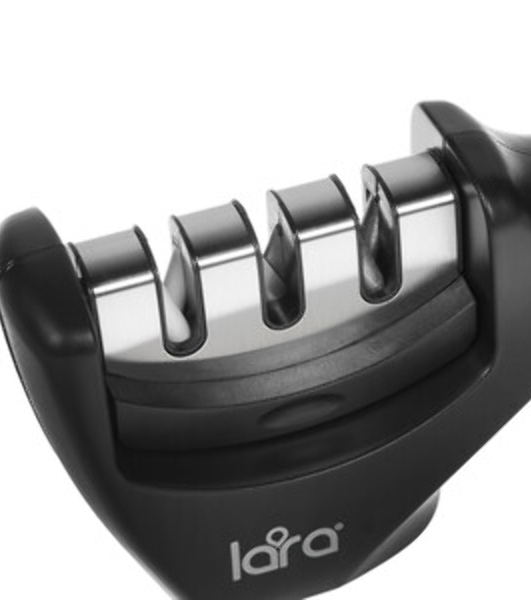Ножеточка LARA LR05-03 съемный блок, 3 точильных полотна, пластик ABS
